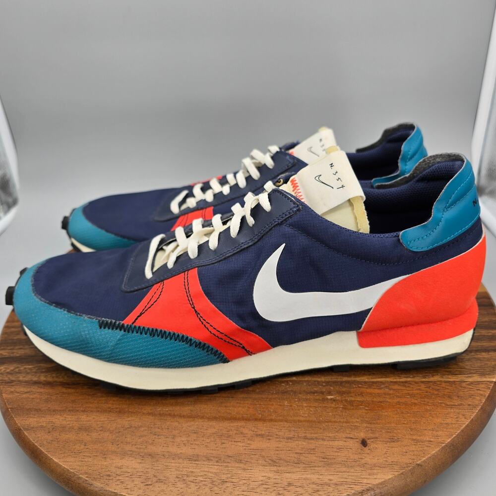 Nike Daybreak Type SE Shoes Mens 15 Navy Blue Orange Running Athletic Sneakers - Picture 3 of 8